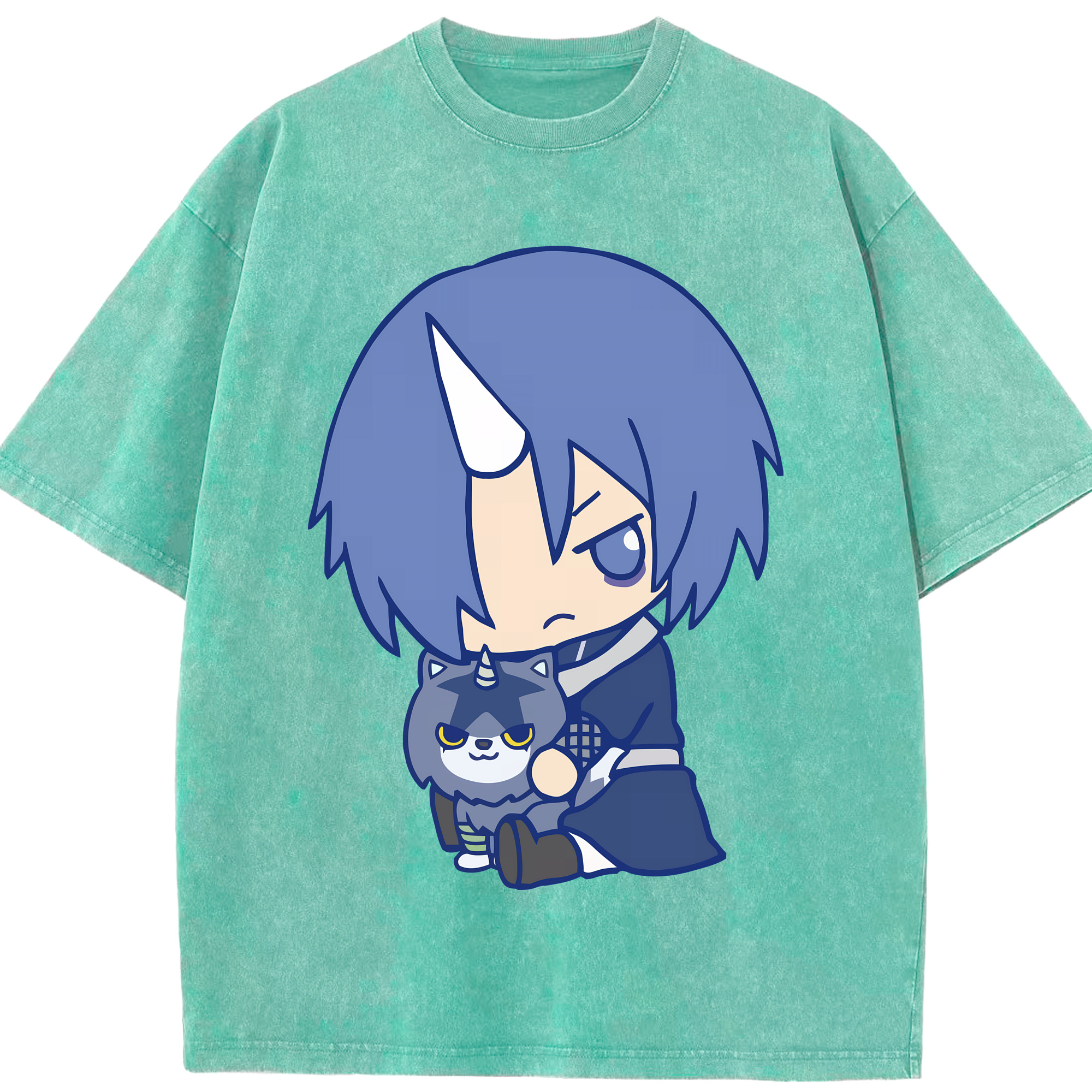 （画像用） 転スラ Regarding Reincarnated to Slime 綿100% ヴィンテージ風 半袖Tシャツ（フロントプリント）